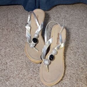 Beige skemo wedges